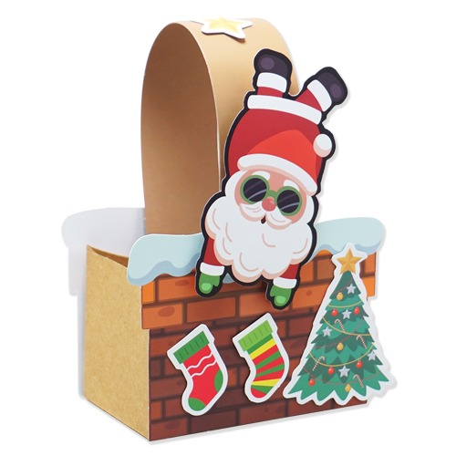 [안녕미술아] 굴뚝 산타 선물바구니(4인용) (2개이상 구매가능)